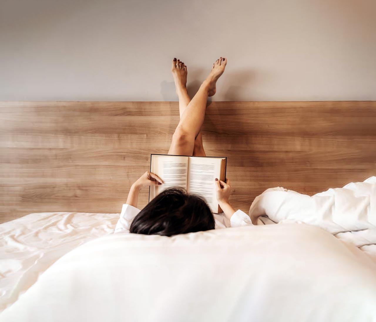 grande comfort letto donna libro leggere